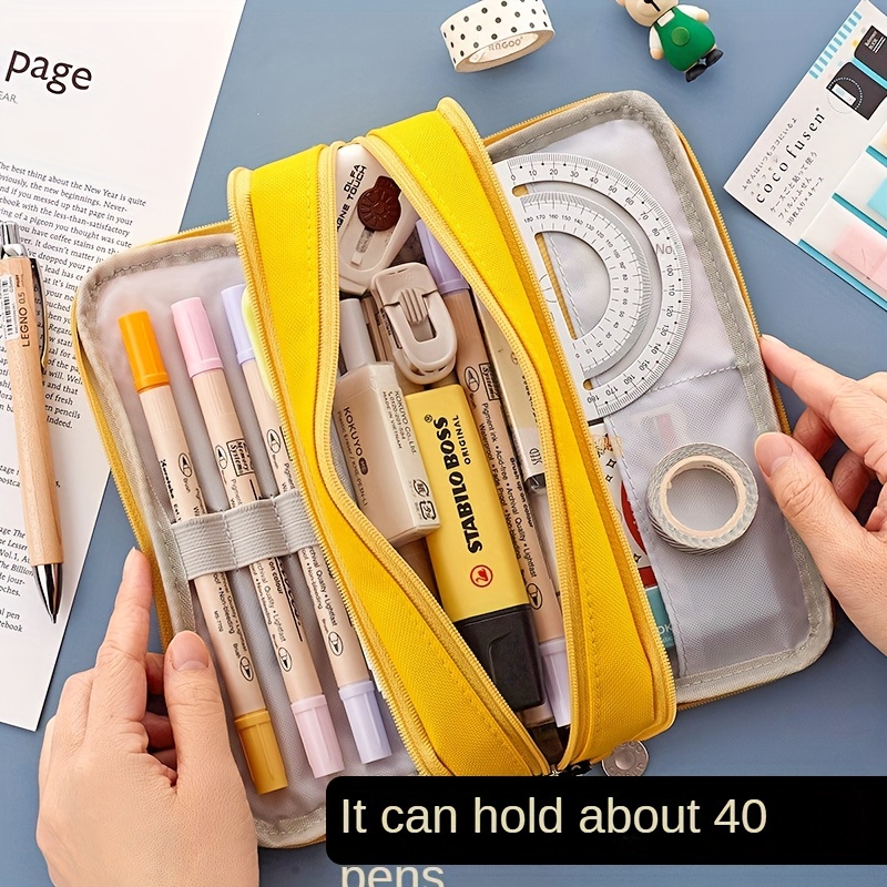 Standable pencil case, Macaron color, Korean style pencil case