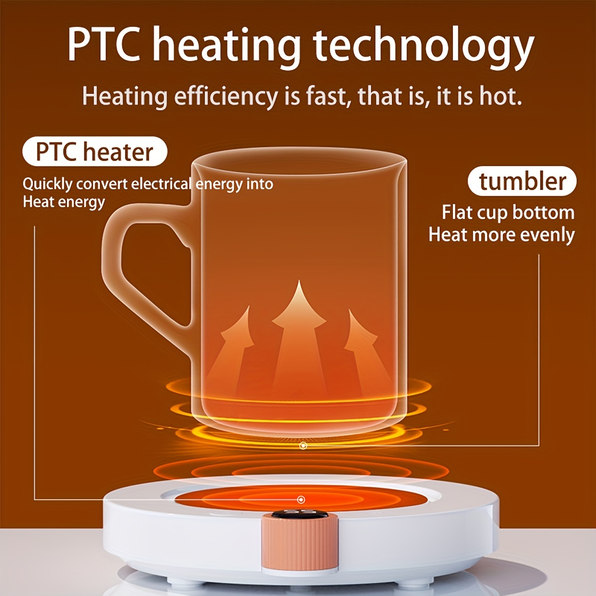 NEW High Quality USB Electric Heated Coaster 55 Degree Celsius Constant  Temperature Coaster for All Kinds of Cups Drink Warm Heater