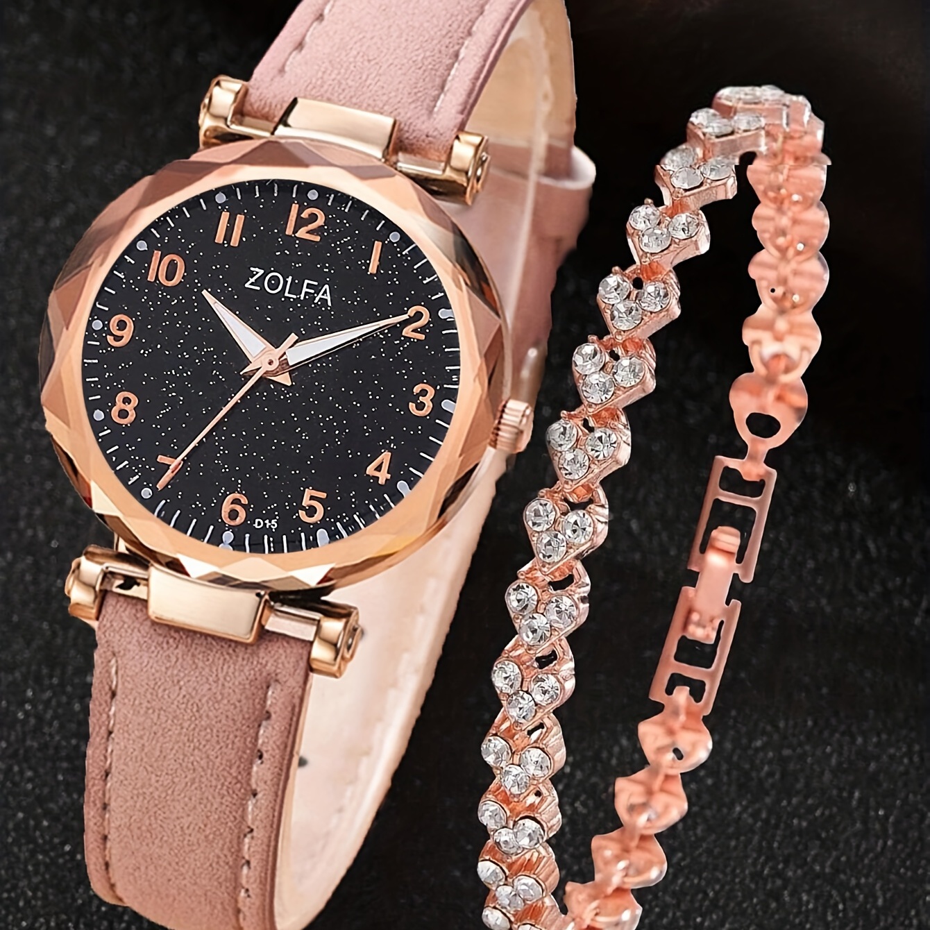 Rhinestone Thin Strap Girls Bracelet Quartz Watch Fancy - Temu