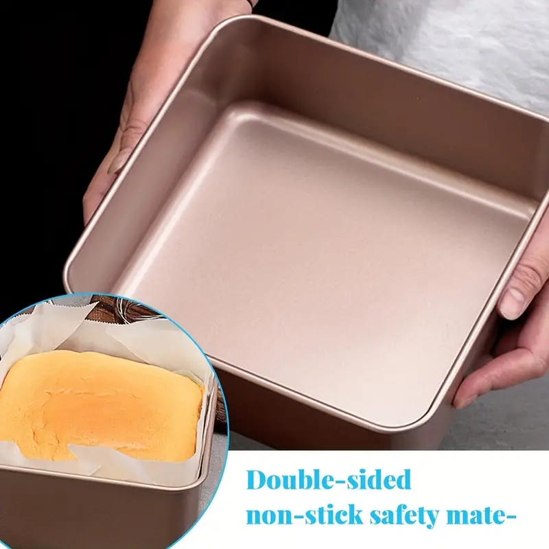 Square Cake Pan Metal Heat Resistant Non stick Baking Mold - Temu
