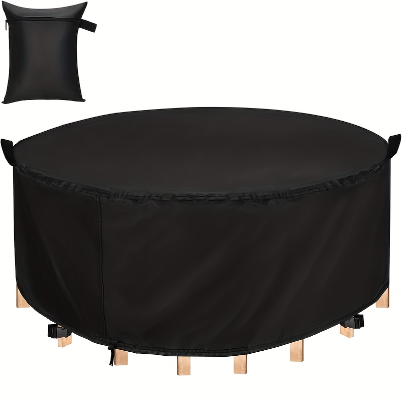  KEANCH Funda resistente a la intemperie y al agua, duradera a  prueba de polvo, juego de muebles de jardín para sillas de mesa (color:  negro, tamaño: 70.9 x 63.0 x 39.4 in) 