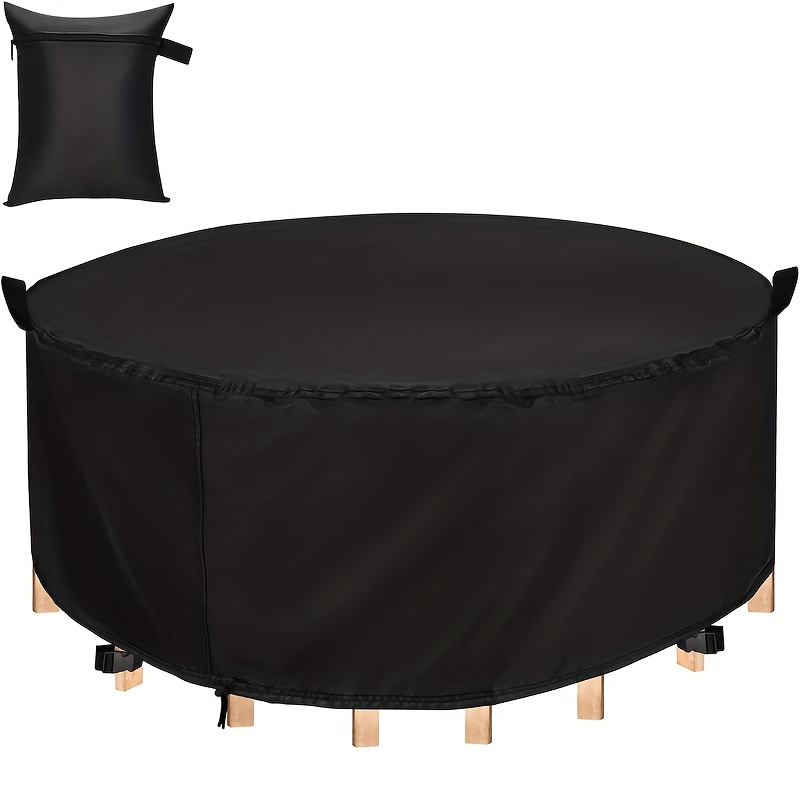  KUAIE Funda para muebles de jardín, resistente al agua, para  mesa, sillas, fundas de muebles de ratán, fundas protectoras, tela Oxford,  negro (color: negro, tamaño: 29.9 x 36.2 in) : Patio