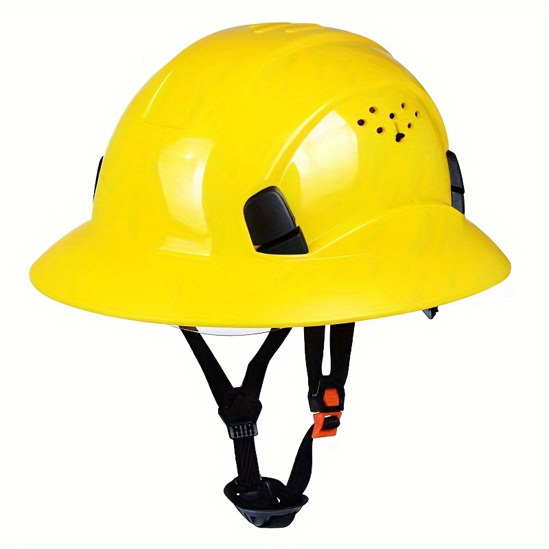 Casco de Seguridad con Trinquete para El Trabajo, en Casco General para  Trabajar Mientras Se Escala Y Se Monta - Amarillo Sunnimix Sombrero de
