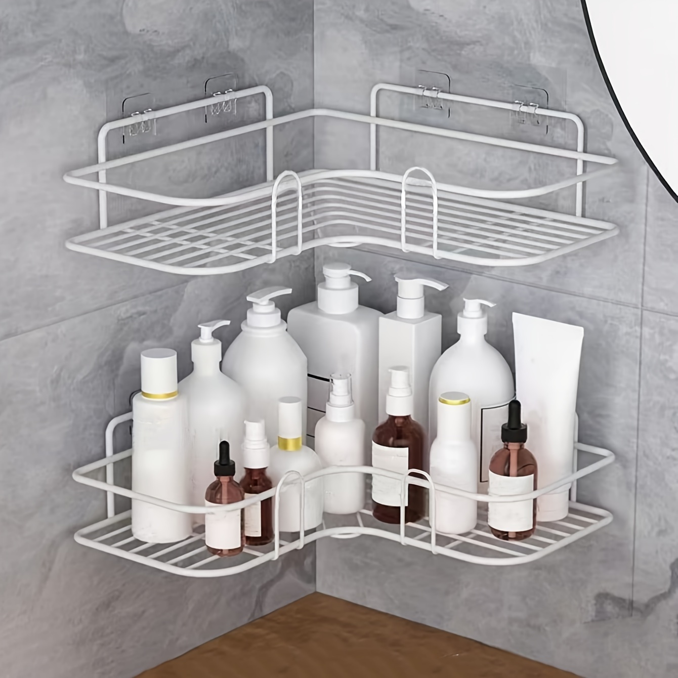 Corner Storage Rack  Wall Mounted Bathroom Shelf – JUGLANA