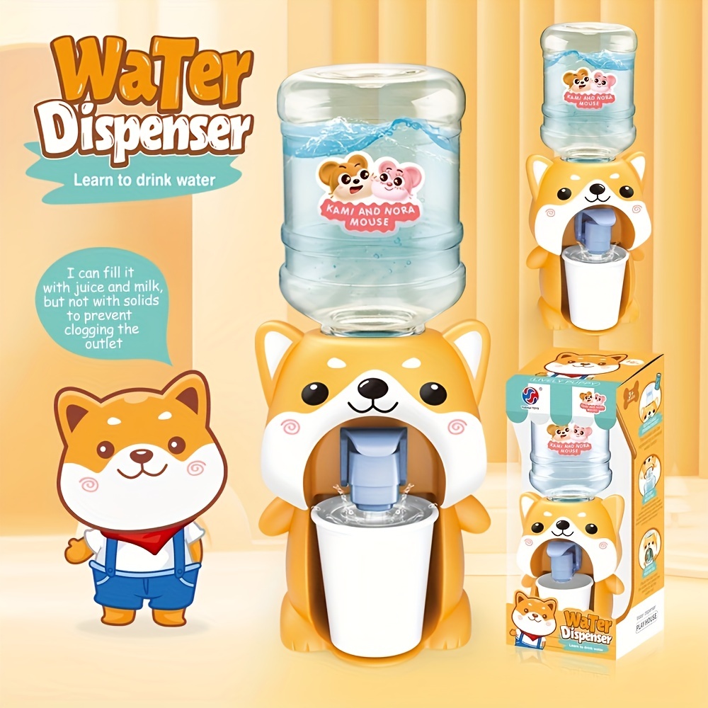 Mini Water Dispenser For Children Kids Gift Cute Cold/warm Water Juice Milk  Drinking Fountain Simulation Cartoon Kitchen Toy - Temu