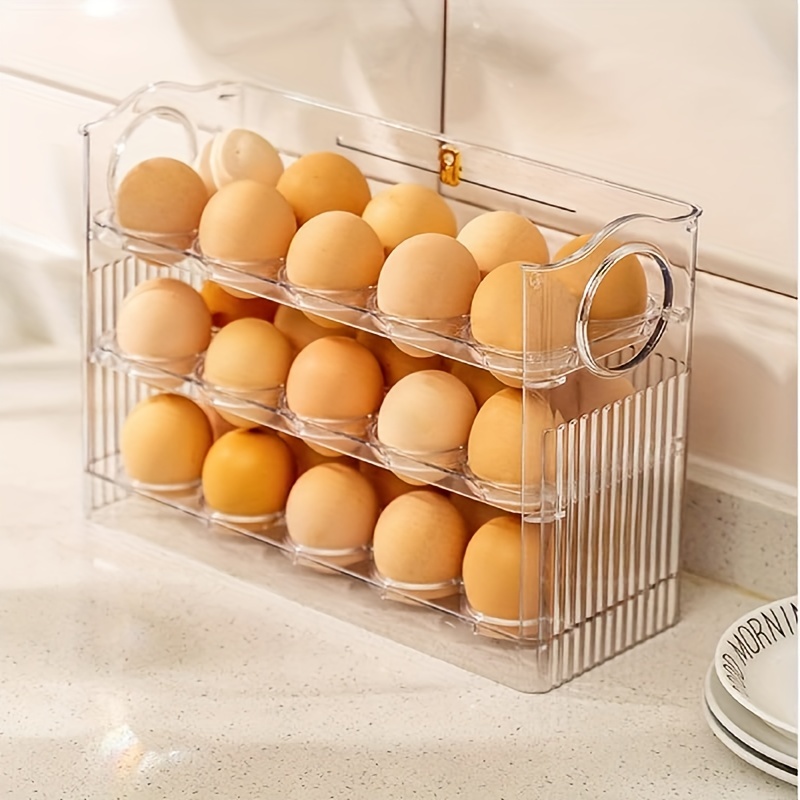 Refrigerator Egg Storage Container, Refrigerator Egg Rack, Egg Storage,  Refrigerator Door Egg Organizer, 30 Eggs Large Capacity And Space Saving  Refri