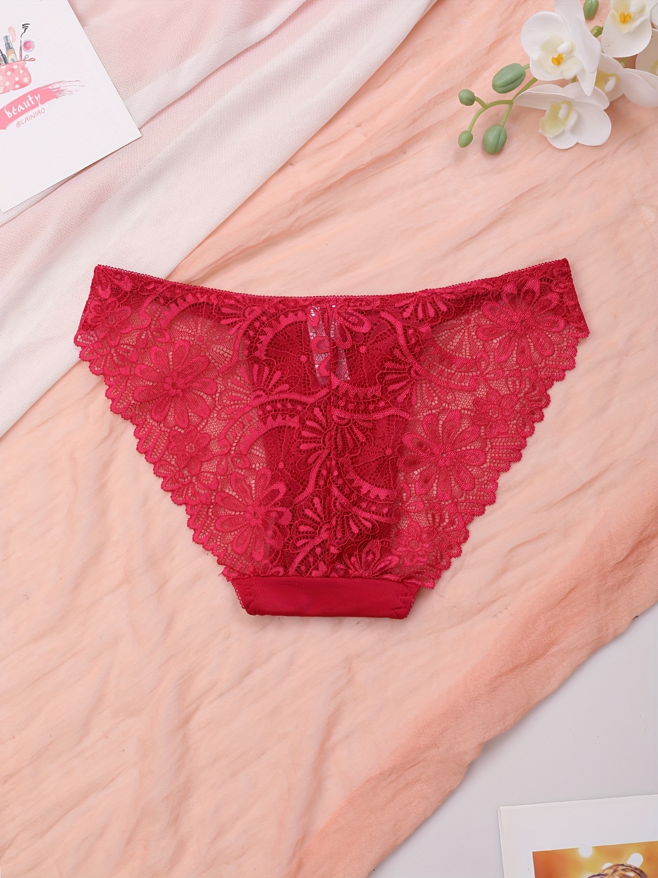 Sexy Lace Breathable Briefs Comfortable Everyday Panties - Temu