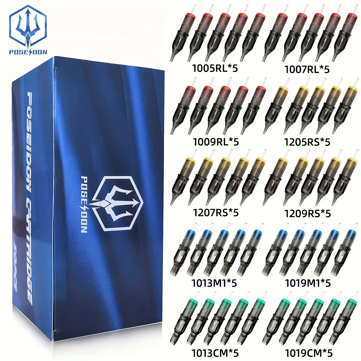 

Tattoo Cartridge Needles, 50pcs Assorted Mixed Size Round Liner Shader Magnum Curved/round Mag 5rl 7rl 9rl 5rs 7rs 9rs 13m1 19m1 13cm 19cm Disposable Tattoo Needles