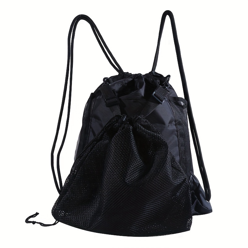 Sac à dos avec cordon de serrage, sac à dos avec poches en filet pour la  salle de sport, le yoga, le sport, le sac d'équipement de sport - Temu  France