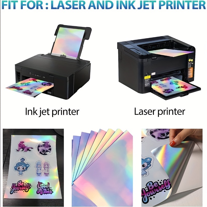 Vinyl Printable Sticker Paper A4 Size Holographic Glossy - Temu