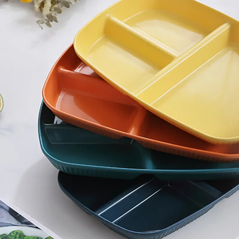 Divided Portion Plates, Dessert Salad Plate, Pp Dinner Plate, Microwave &  Dishwasher Safe, Tableware - Temu