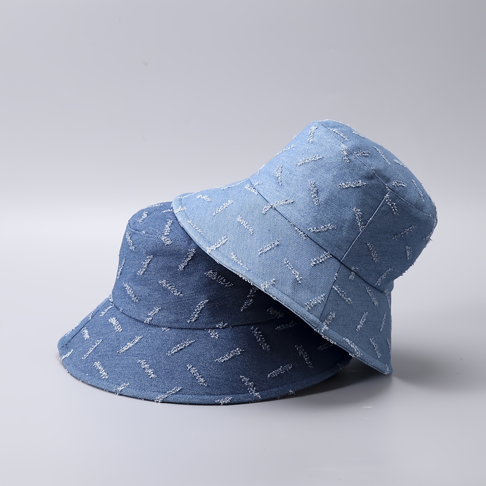 Distressed Denim Bucket Hat