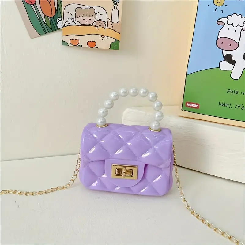 Elegant Cute Trendy Mini Bag Faux Pearl Handle Crossbody Bag - Temu