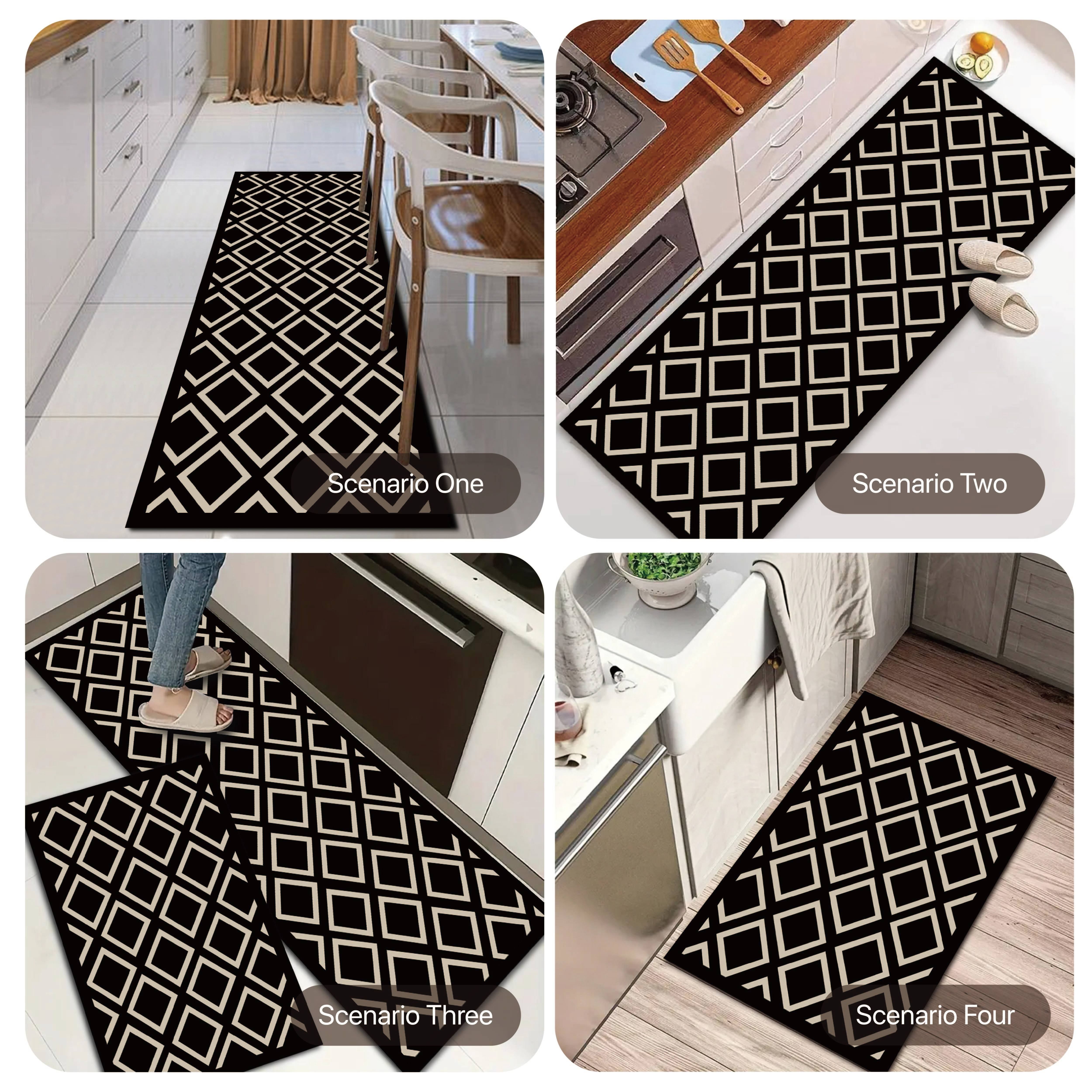 1pc Tappeti Cucina Motivo Scozzese Geometrico 3d Eleganti - Temu Italy