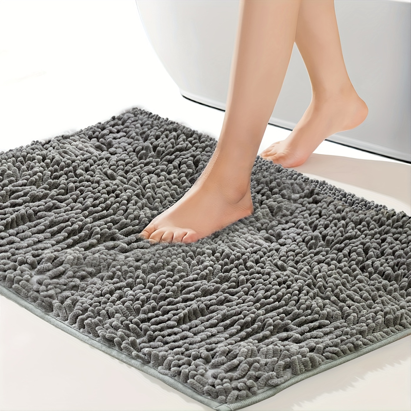 Luxury Bathroom Rug Mat Extra Soft and Absorbent Microfiber Bath Rugs Brown  