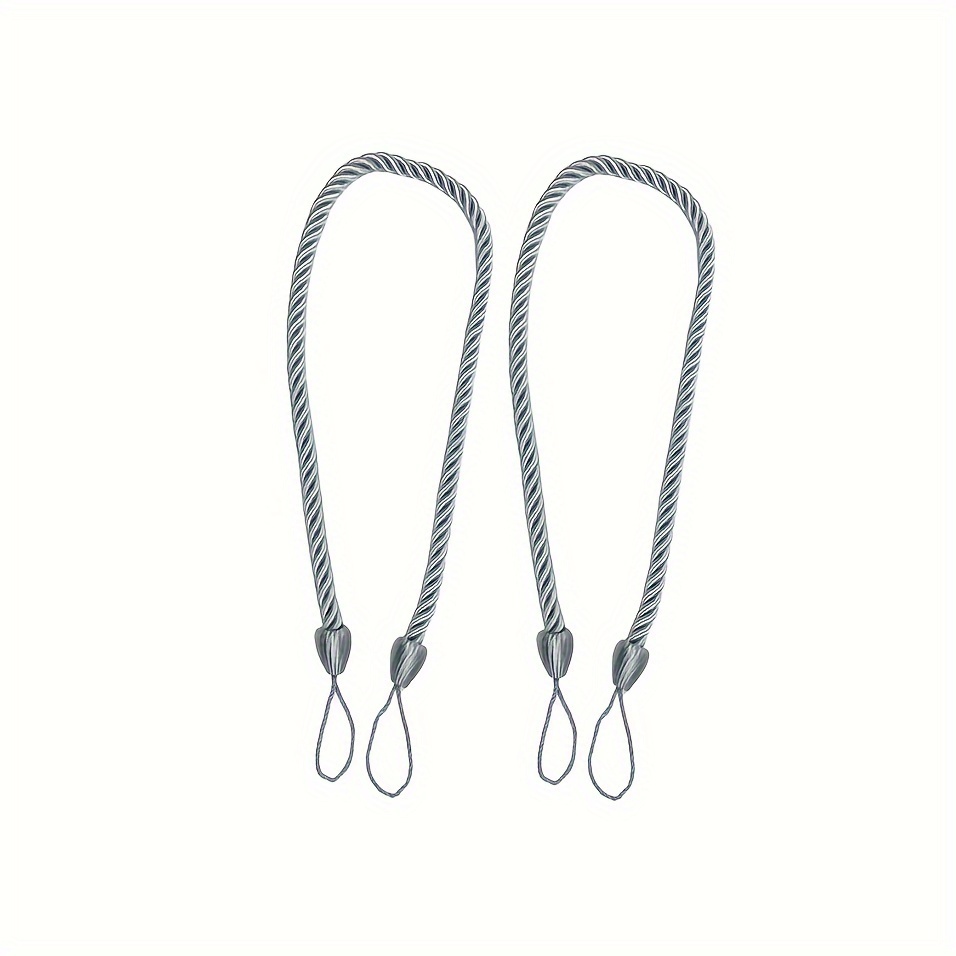 Image of Contemporary Handmade Polyester Curtain Tiebacks - Decorative Holdbacks With Clips For Home Accessories
