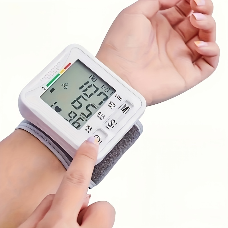 Blood Pressure Monitor-wrist Cuff Automatic Digital Blood Pressure Meter,  Accurate Bp Machine For Home Use, Large Display, Hypertension & Irregular  He