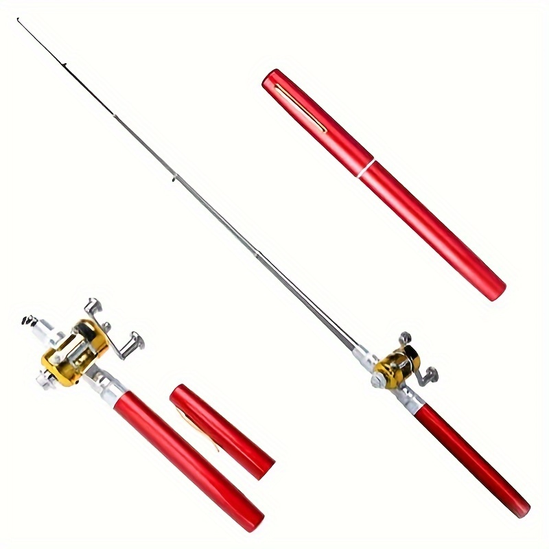 Mini Fishing Rod Reel Combo Set Impact Resistant Telescopic Pen Fishing Rod
