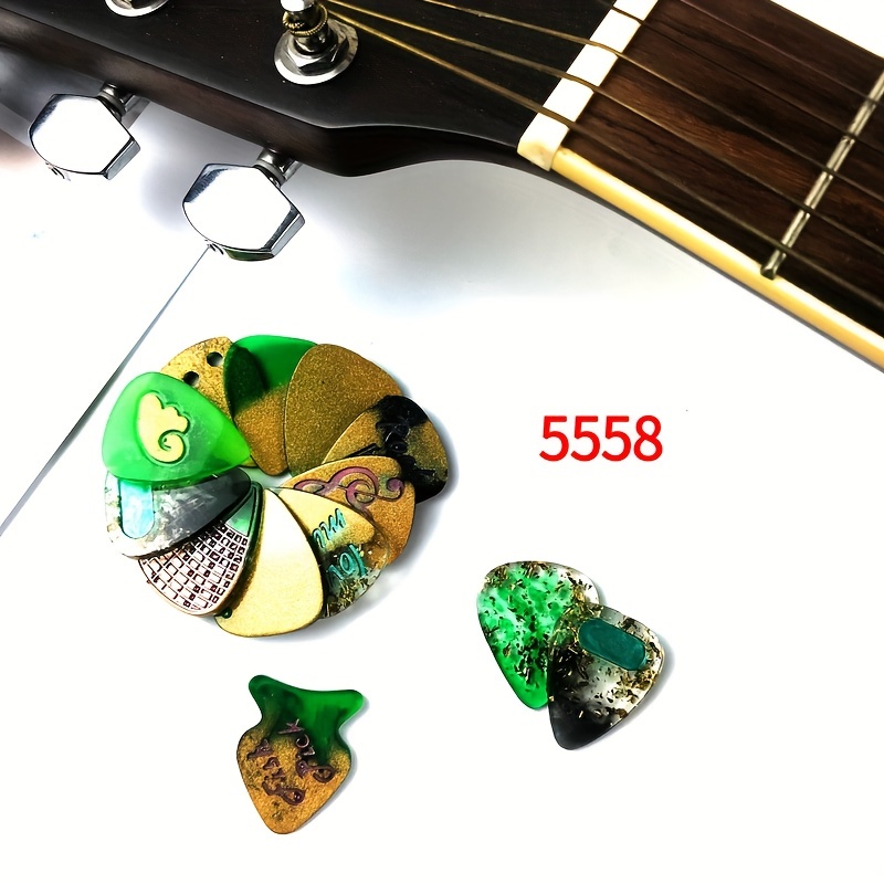 Resin Mold for Guitar Pick, Guitar, Triangle Plectrum Resin Molds Silicone, Guitar Pick Holder Molds for Resin Casting, Resin Keychain Molds for
