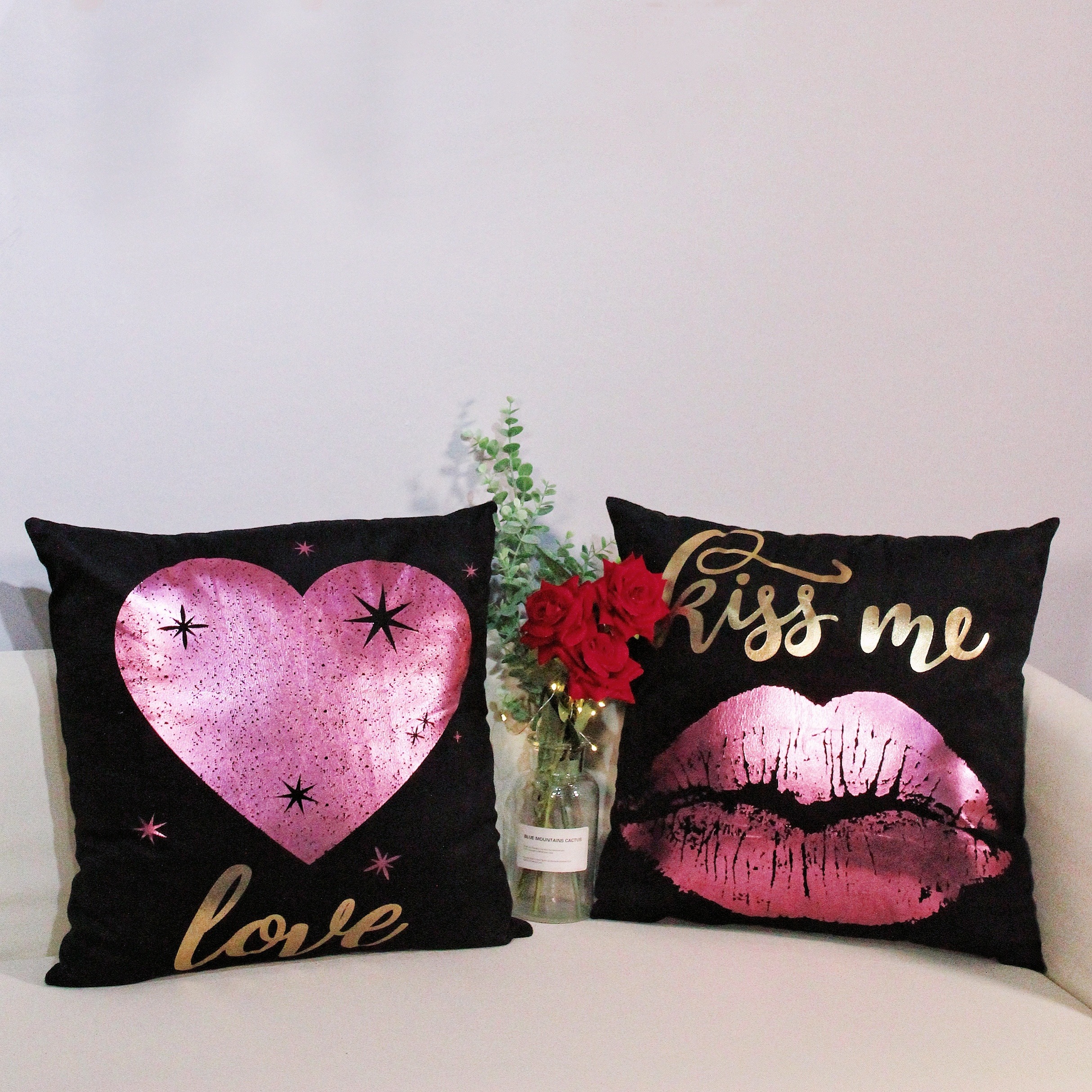 Rose colored pillow clearance cases