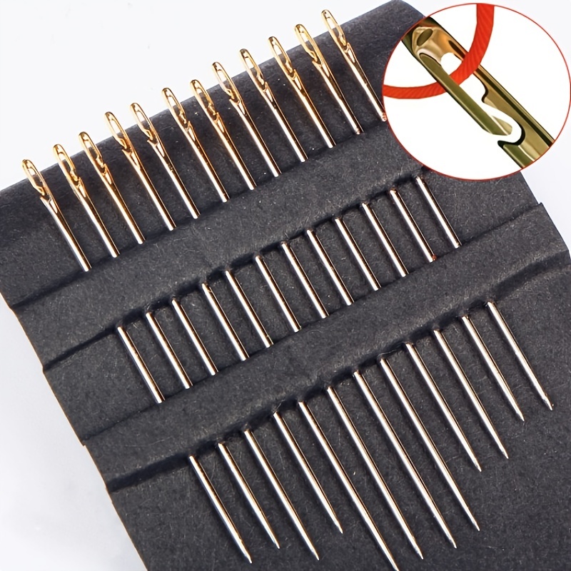 Hand Sewing Needle 30pcs Eye Embroidery Cross Stitch Needles With Threaders  Kit