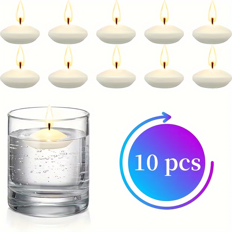 12 PCS bougies imperméables SPA douche eau bougie décorative bougies LED  bougies flottantes (lumière blanche chaude)