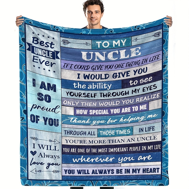 

1pc To My Uncle Gift Blanket From Niece Thanksgiving Birthday Gift Blanket Office Throw Blanket Couch Car Bedding Supplies