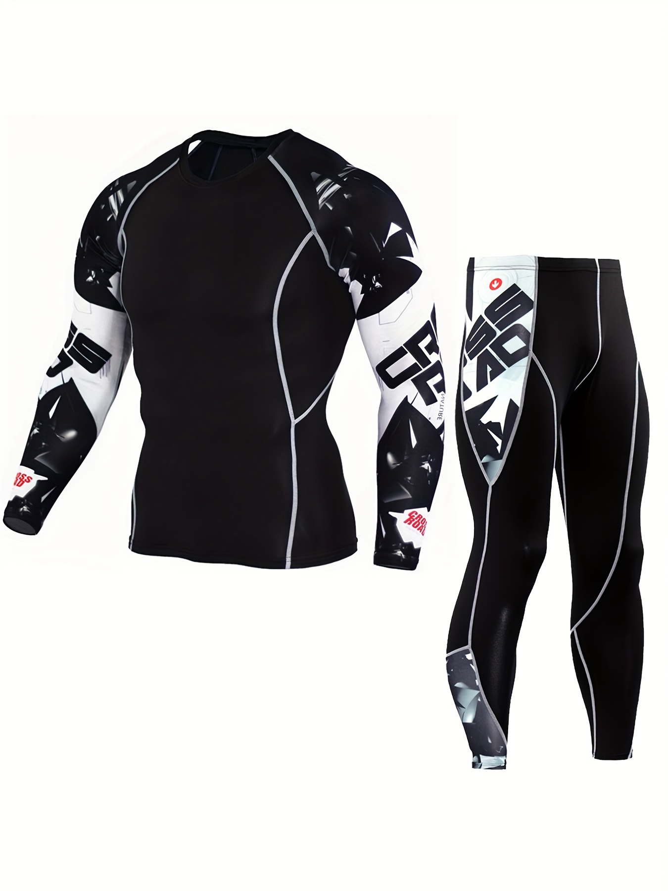Conjunto esportivo masculino conjuntos de corrida respirável roupa íntima  de corrida leggings roupa esportiva ioga academia fitness roupas de  agasalho (cor