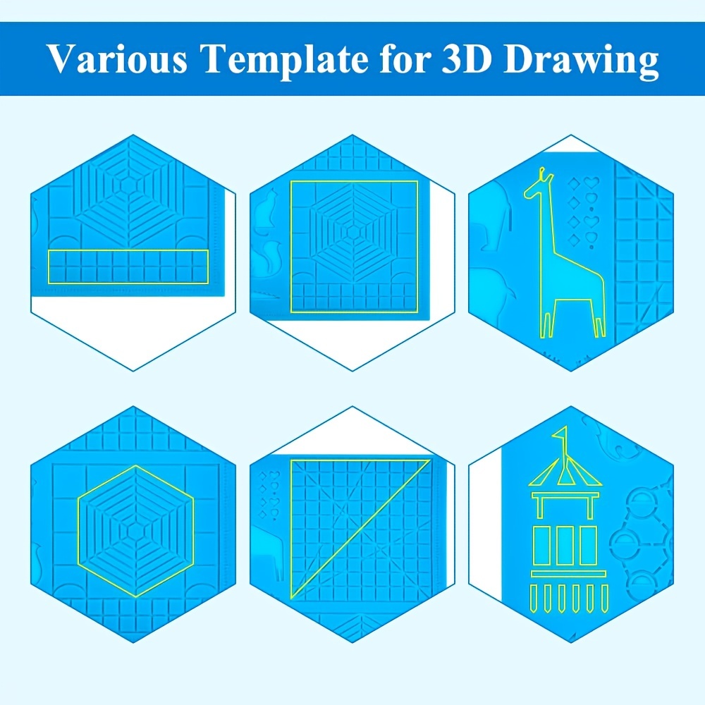 3D Pen Mat 3D Printing Pen Mat Silicone Basic Stencils Templates