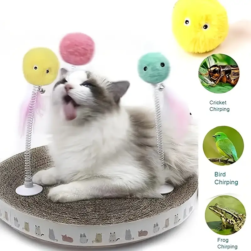 Interactive Cat Plush Toy Ball Fun