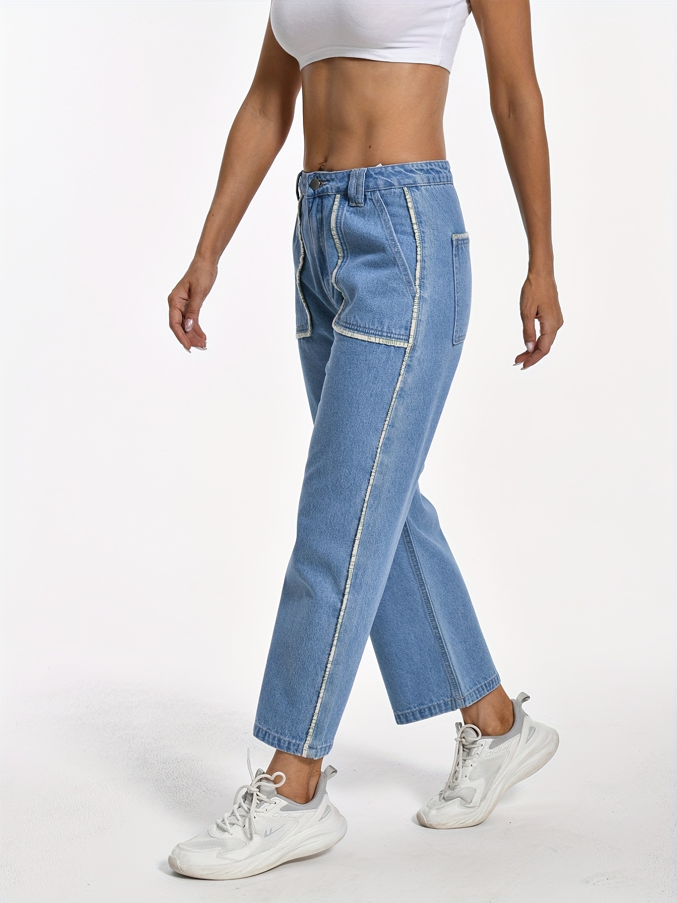 Striped 2025 trim jeans