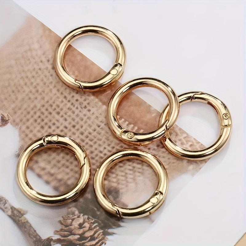 Golden Silvery 2 Sizes Multi Functional Spring Round Buckles For