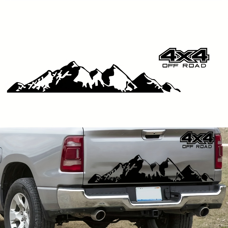 Large Car Side Decals, Mountains Car Body Stickers for SUV Truck Pickup,  Mountains Graphics Vinyl Stickers for Car Body Door Both Sides, Cool Car