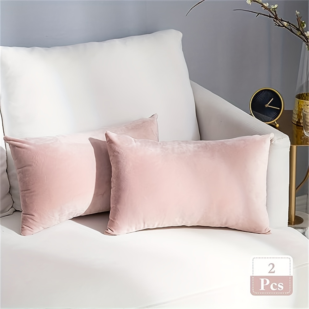 Silk Velvet Pillow Cover / Pink Pillow Cover / Solid Pink pillow