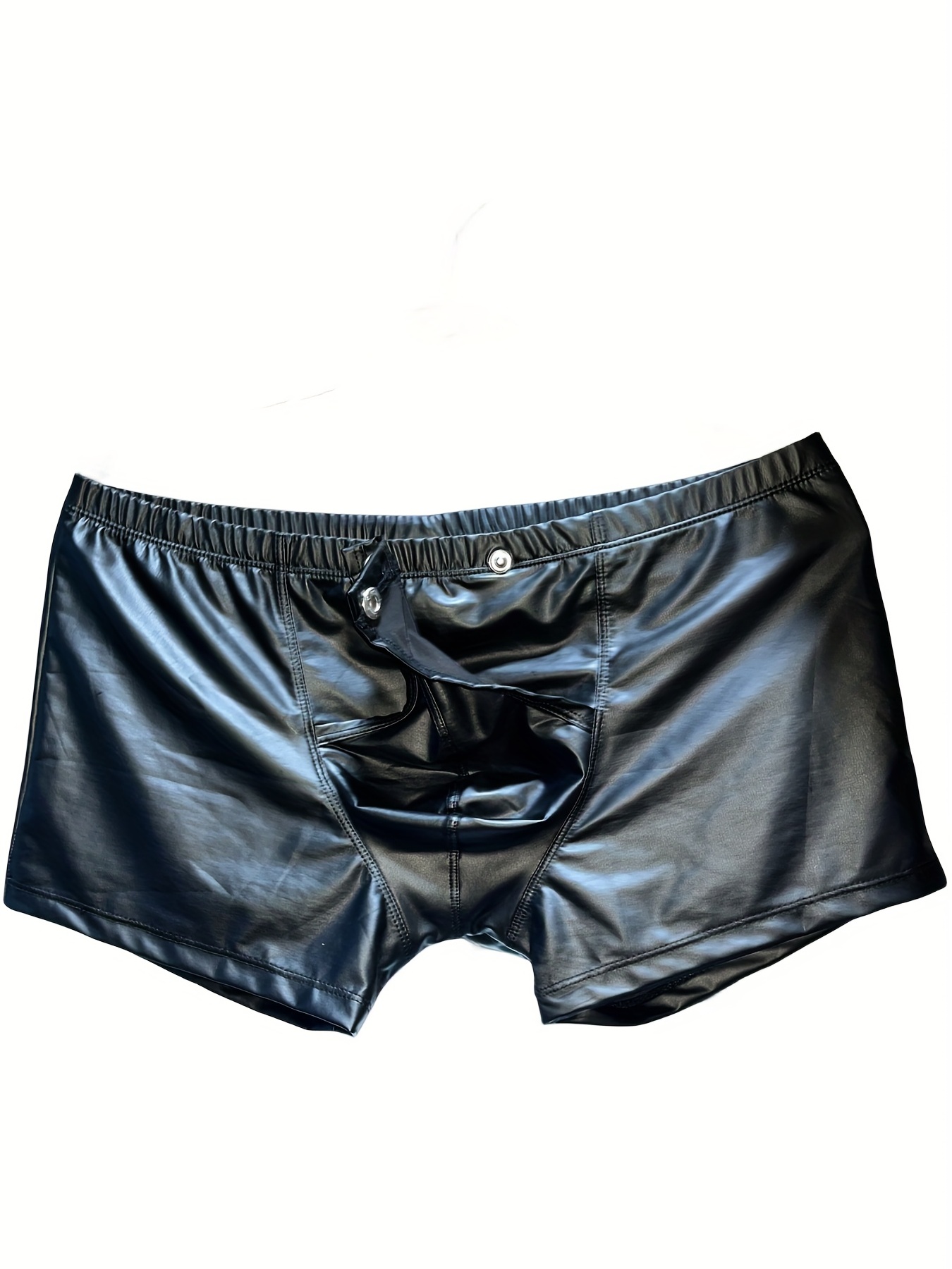 Men's Boxer Briefs Underwear for Men Sexy Thong Faux Leather Lingerie Briefs  Underwear Boxer Shorts Briefs String 