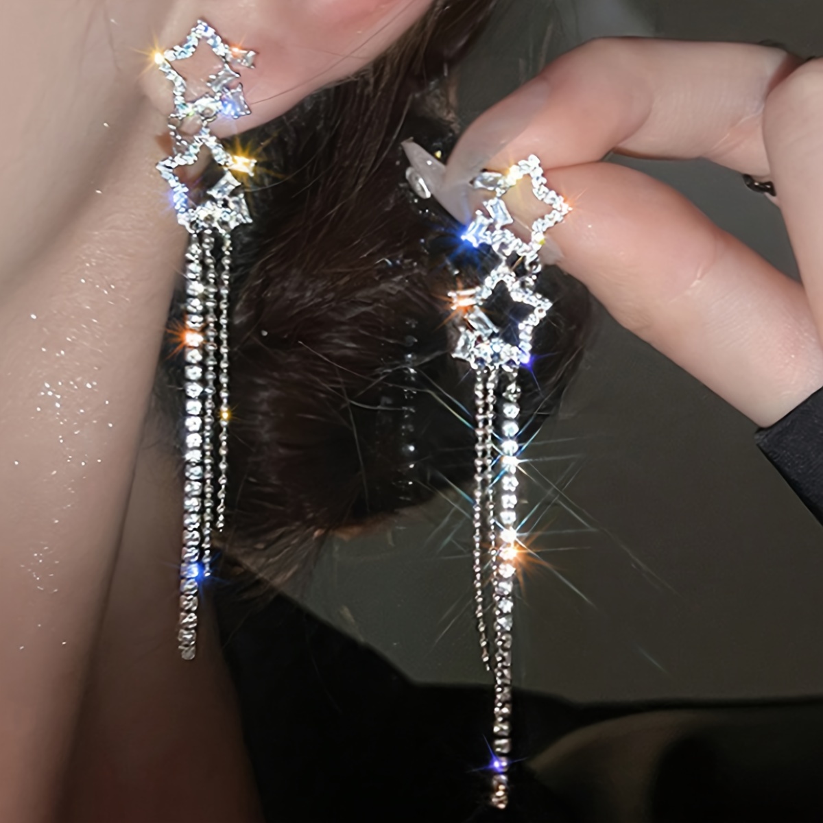 Apm Monaco Star Earrings Elegant Gold Silver Pieces Temu