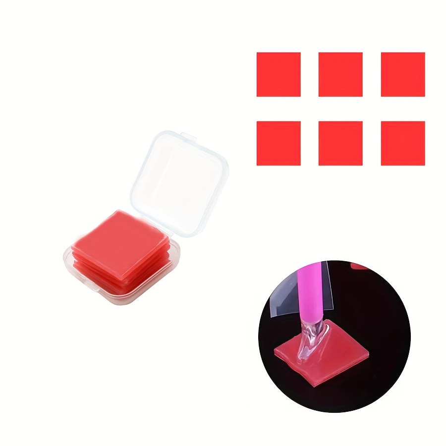 3 Pieces Diamond Painting Wax Storage Container Case with Glue Clay, for Diamond  Painting Embroidery Accessories,red,red，G26609 