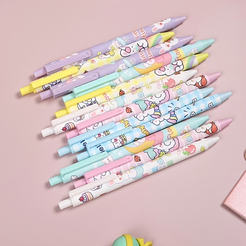 Cute Gel Pen: Creative Bunny Girls Bowknot Press Office Gift - Temu