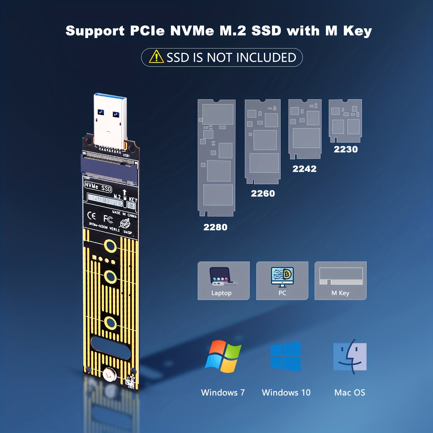 Adaptateur M.2 à U.3 pour SSD M.2 NVMe - Convertisseurs et adaptateurs pour  disques durs