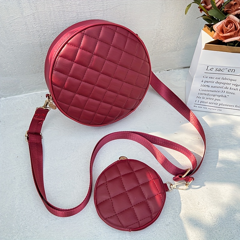 Fashion Round Ball Bag, Original Unique Pu Leather Crossbody Bag With  Zipper, Women's Casual Trendy Handbag & Purse - Temu