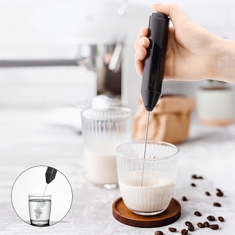 1pc Mini Handheld Whisk, Milk Frother For Coffee With Upgraded Handheld  Frother Electric Whisk Milk Foamer, Mini Battery Operated Mixer And Coffee  Blender Frother For Frappe, Latte, Milk,, Without Battery