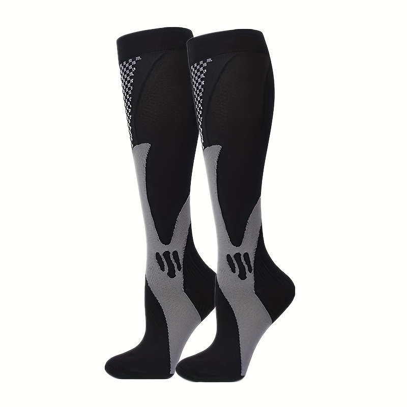 E-shop 1 Paar Sport-Kompressionsstrümpfe für Damen, atmungsaktive und bequeme Kompressions-Wadenstrümpfe