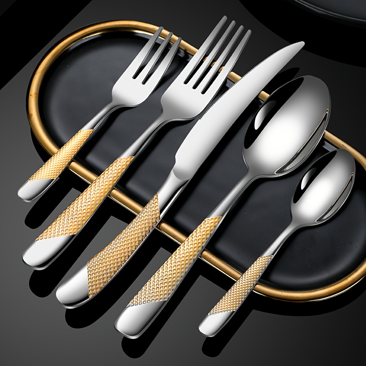 Stainless Steel Cutlery Cutlery Star Diamond Simple Western - Temu