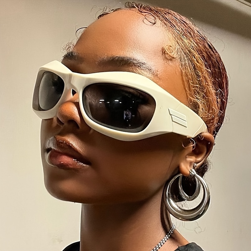 Rimless Y2k Sunglasses For Women Unisex Wrap Around Fashion