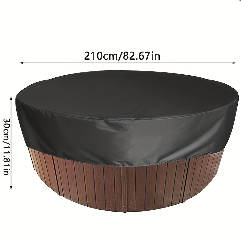 Round Hot Tub Spa Cover Waterproof UV Protection Windproof
