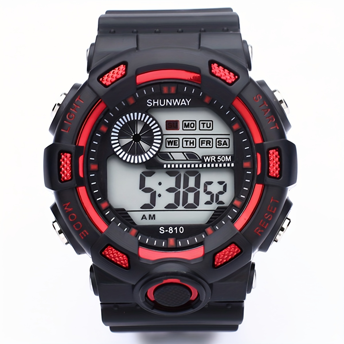 Reloj militar para hombre, deportivo, electrónico, táctico, militar, LED,  cronómetro, resistente al agua, digital, analógico. Verde