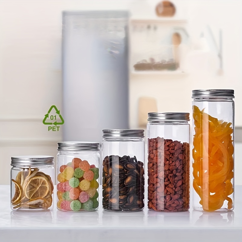 Plastic Snack Jars For Kitchen Counter, Food Storage Canisters With Airtight  Lids, Coin & Penny Jar, Candy Jars, Coffee Canister, Laundry Detergent  Holder, Plastic Food Preservation Tank, Home Kitchen Supplies - Temu