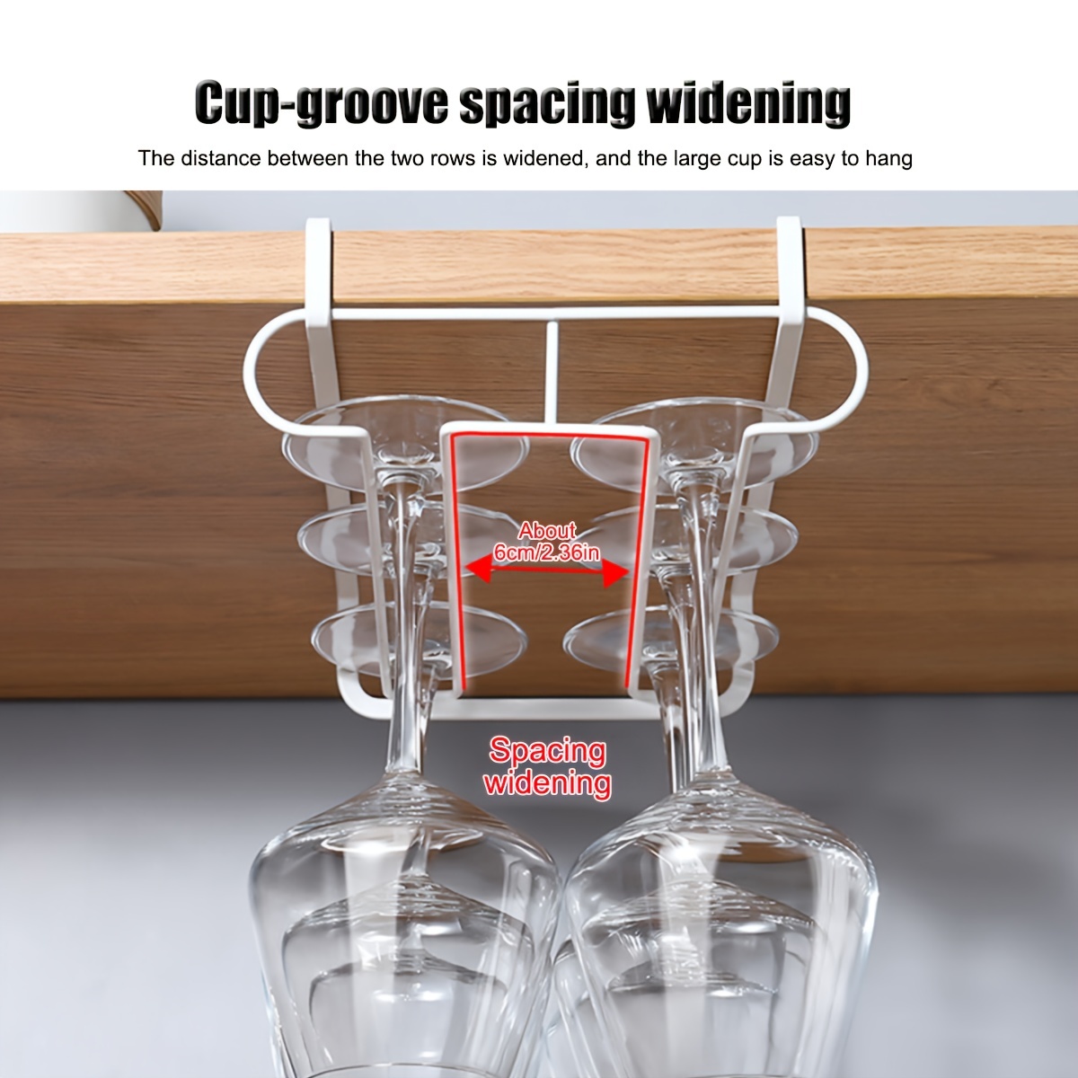 Red Wine Glass Holder Perforated Free Hanging High Cup - Temu