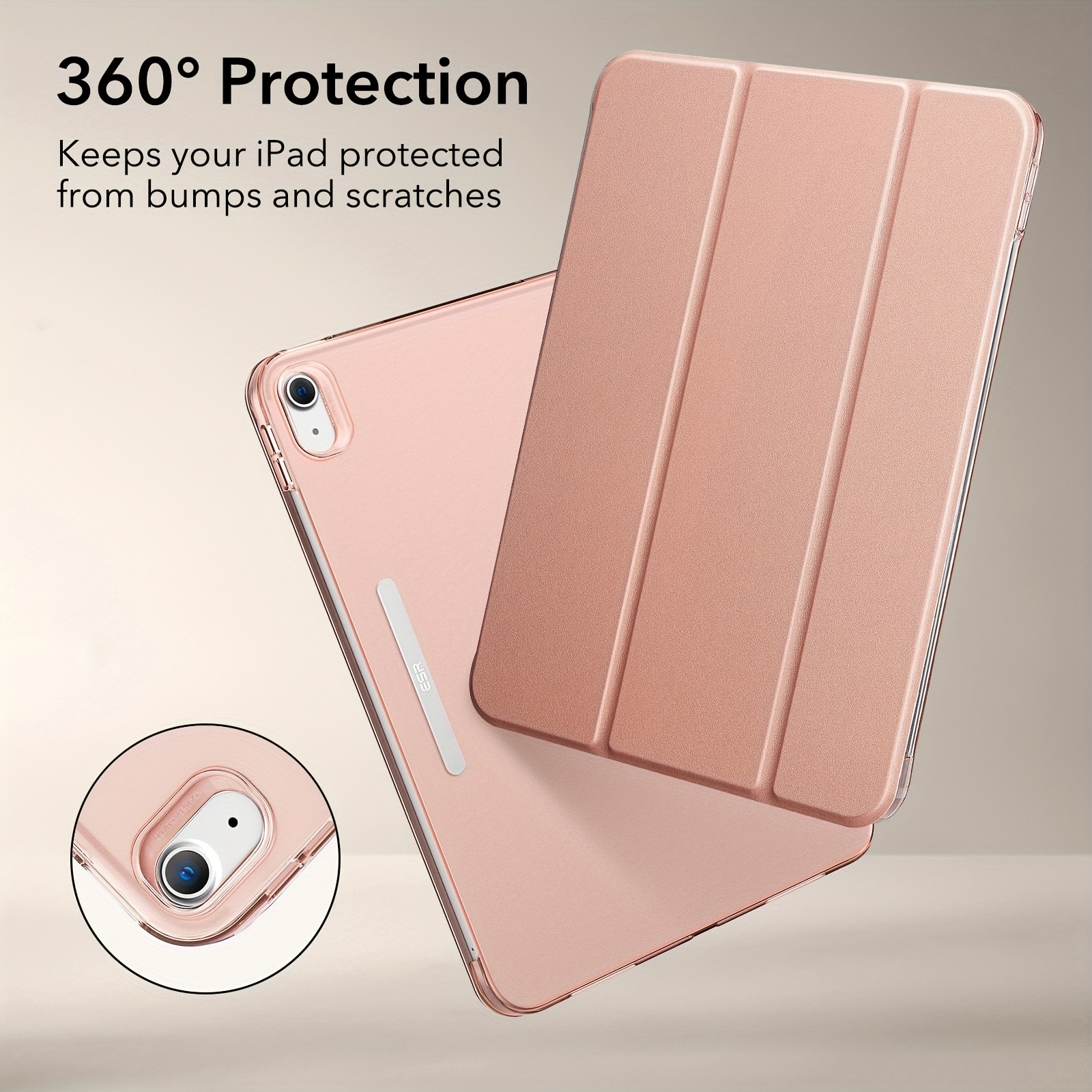 Apple iPad Air 4 (2020) tablet case pink gold ESR Ascend Trifold