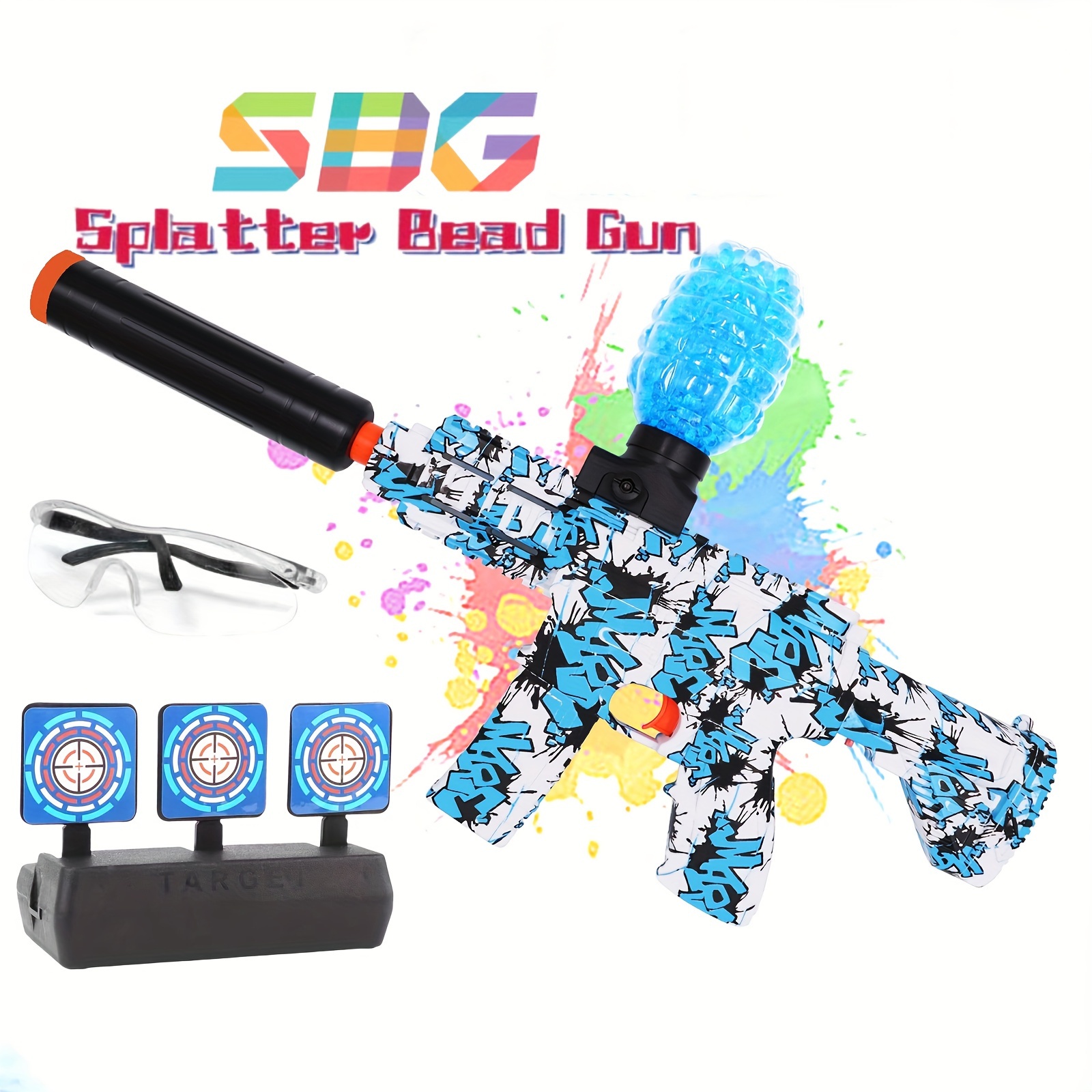 Gel Blaster, JM X2 Blaster électrique Balle en Gel Jouets Splatter Ball Toys,  Pistolet à billes 
